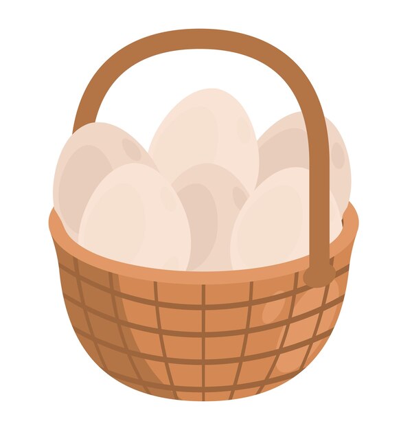 Cesta con huevos