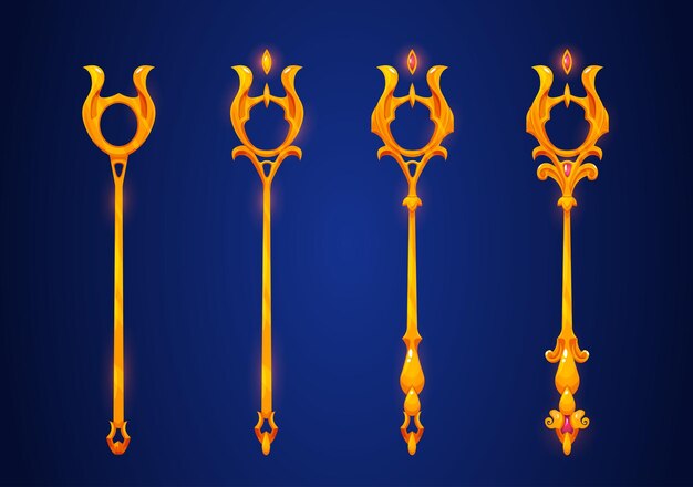 Cetro de fantasía para el diseño de interfaz de usuario de rango de nivel de juego