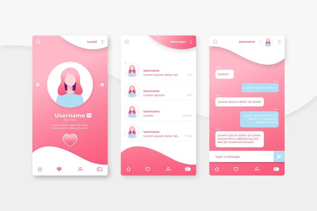 Chat de aplicaciones de citas entre personas en línea