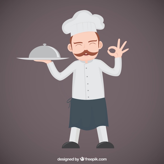 Vector gratuito chef ilustración