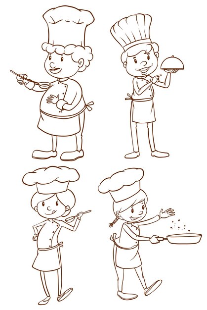Chefs hombres y mujeres