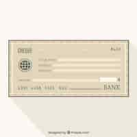 Vector gratuito cheque bancario