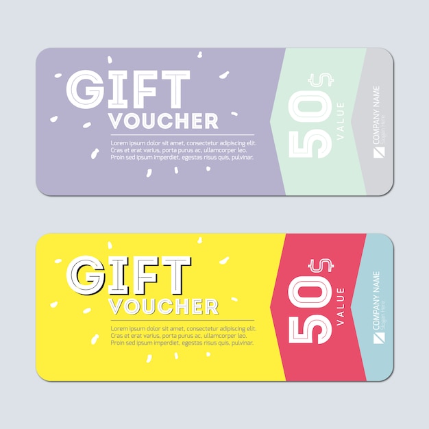 Cheque regalo con diseño moderno