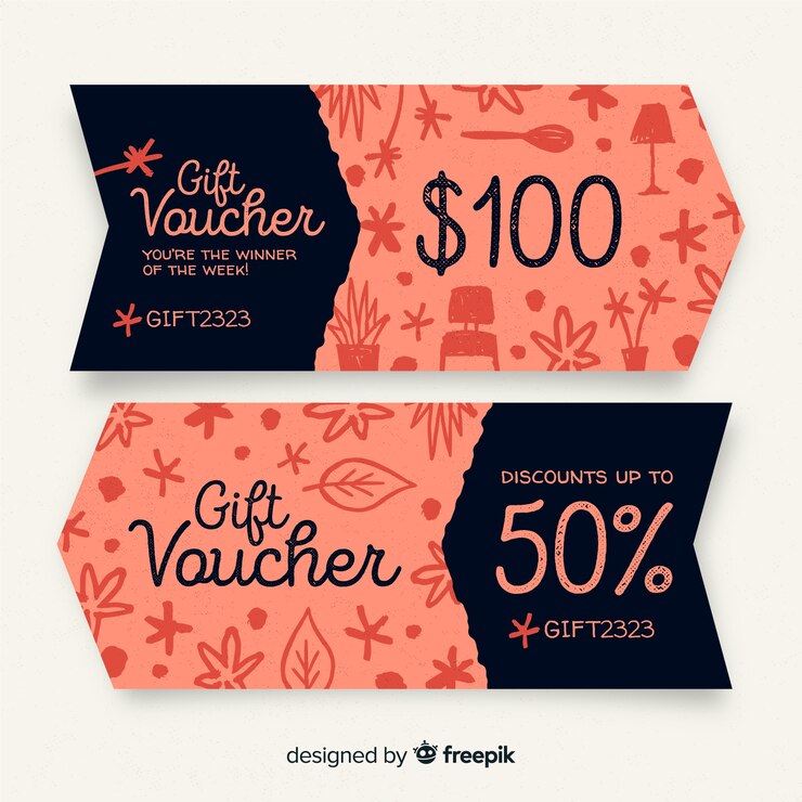 Vector gratuito cheque regalo plantas