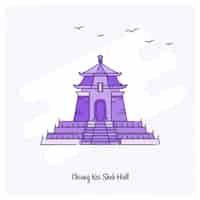Vector gratuito chiang kai shek hall punto de referencia