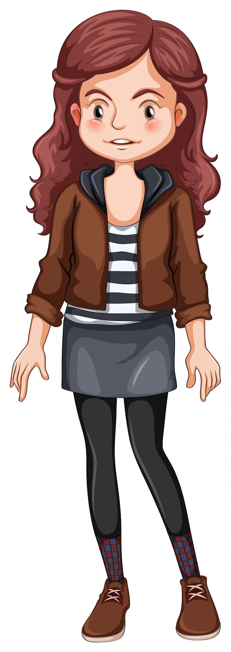 Vector gratuito la chica hipster