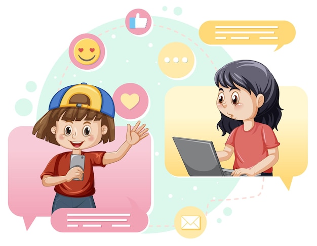 Una chica navegando en las redes sociales