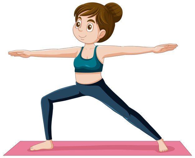 Chica de la pubertad haciendo yoga