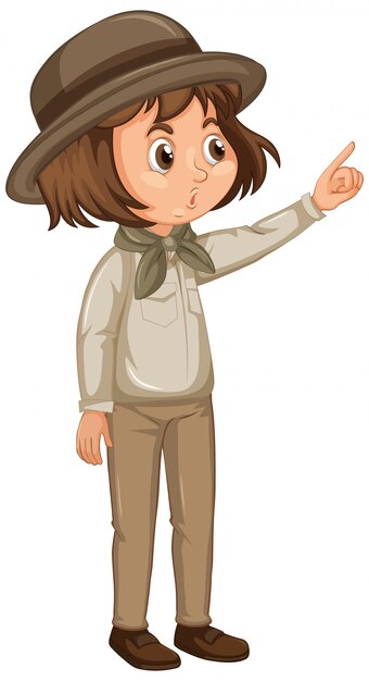 Chica en traje de safari