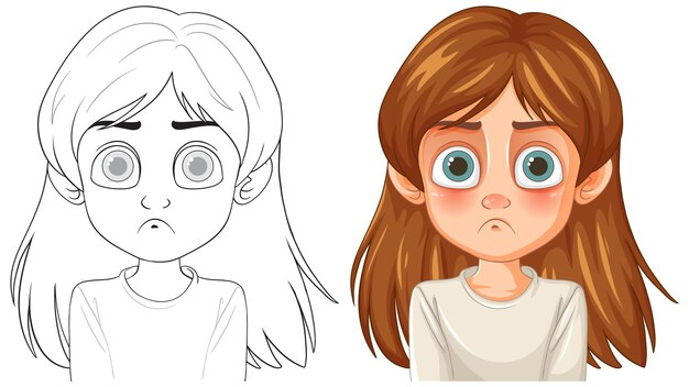 La chica triste con los ojos grandes