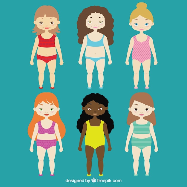 Chicas con trajes de baño