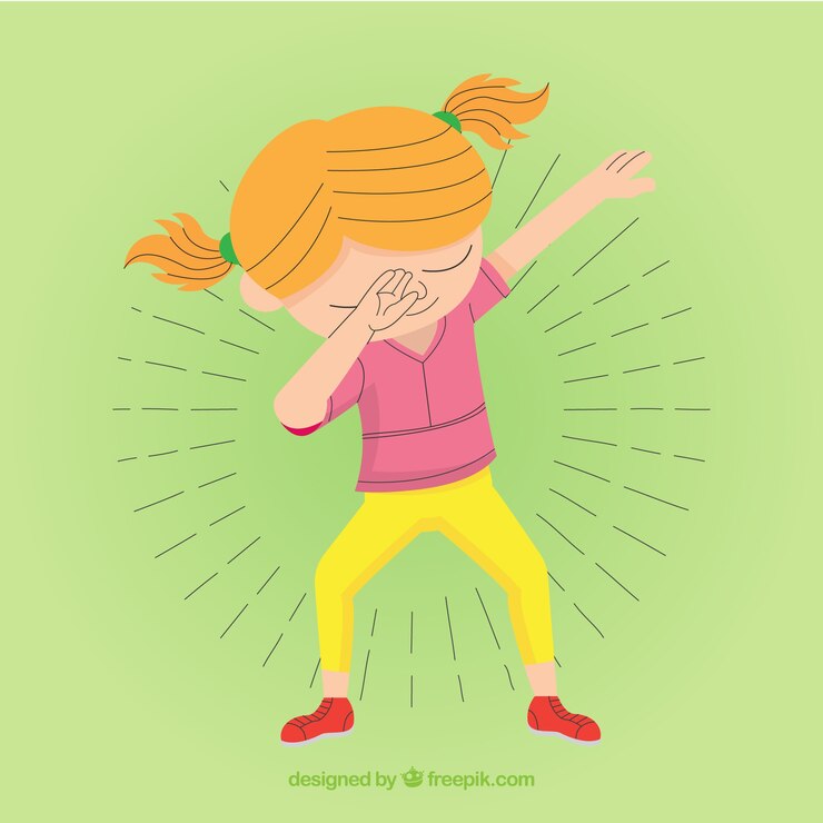 Vector gratuito chico haciendo movimiento dabbing