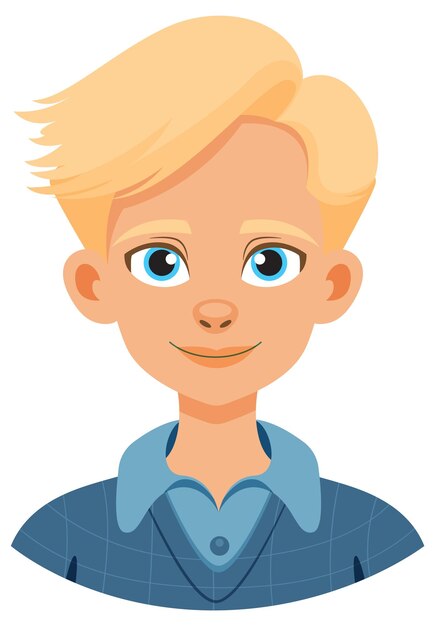 El chico rubio con los ojos azules