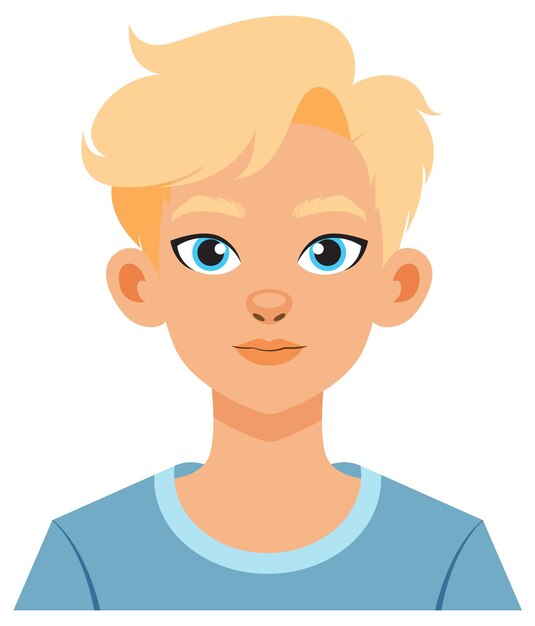 El chico rubio con los ojos azules