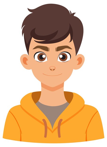 El chico sonriente con la capucha amarilla