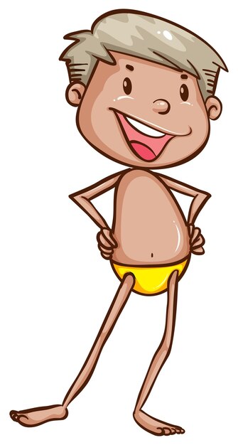 chico en traje de baño