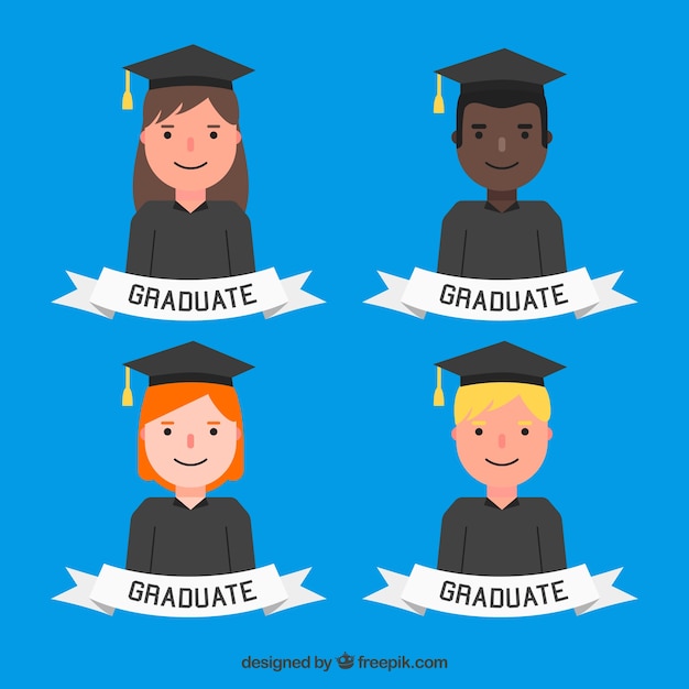 Vector gratuito chicos en la graduación