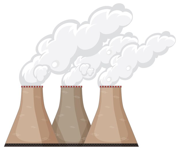 Chimeneas de fábrica con humo