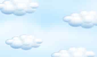 Vector gratuito un cielo azul nublado