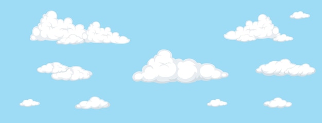 Cielo horizontal con fondo de nubes