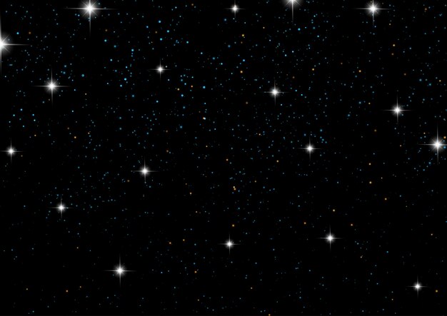 El cielo nocturno con estrellas