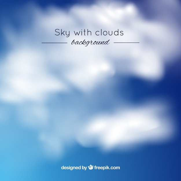 Cielo realista con nubes