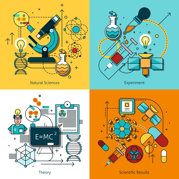 Ciencia concepto línea vector de la imagen