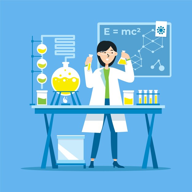 Científico trabajando