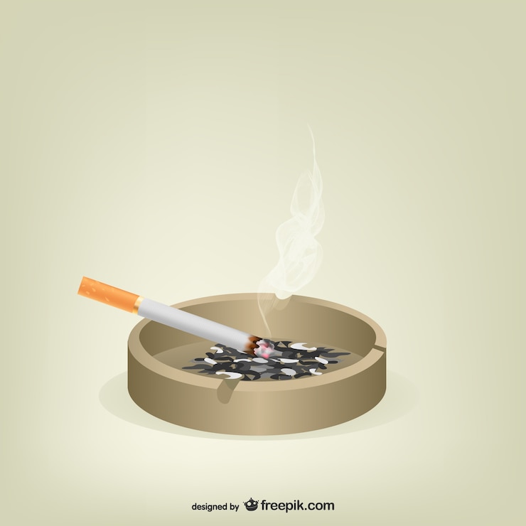 Vector gratuito cigarrillo en el cenicero