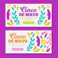 Vector gratuito cinco de mayo en diseño plano