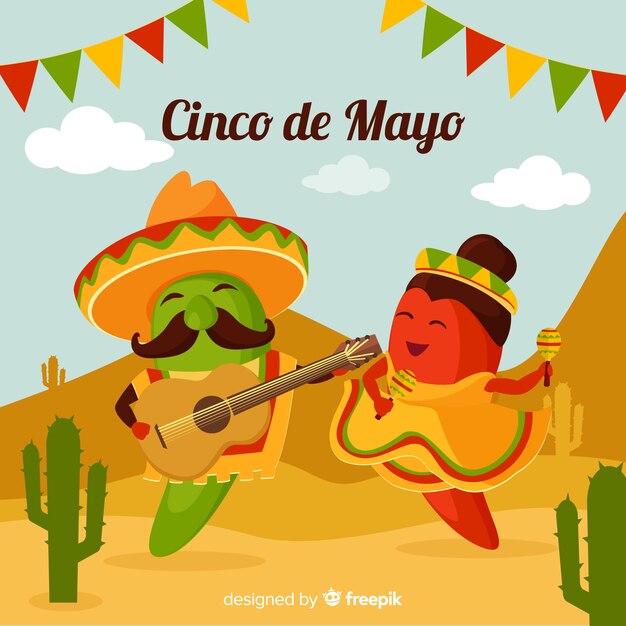 Vector gratuito cinco de mayo