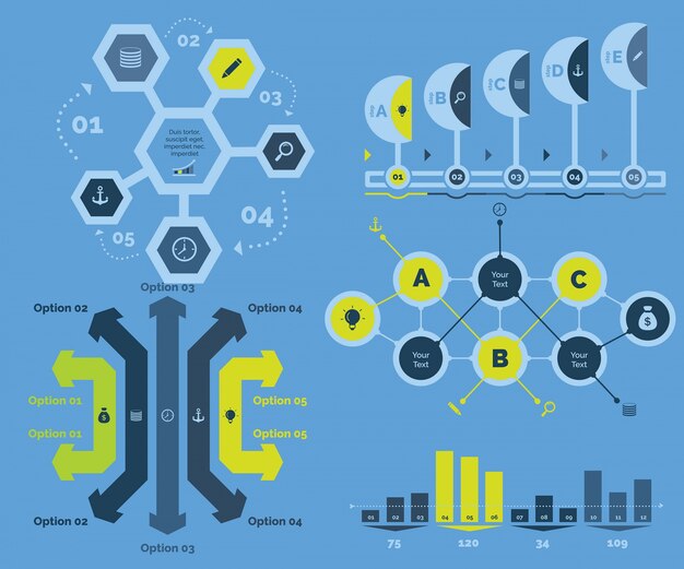 Cinco Plantillas de Diagramas de Entrenamiento
