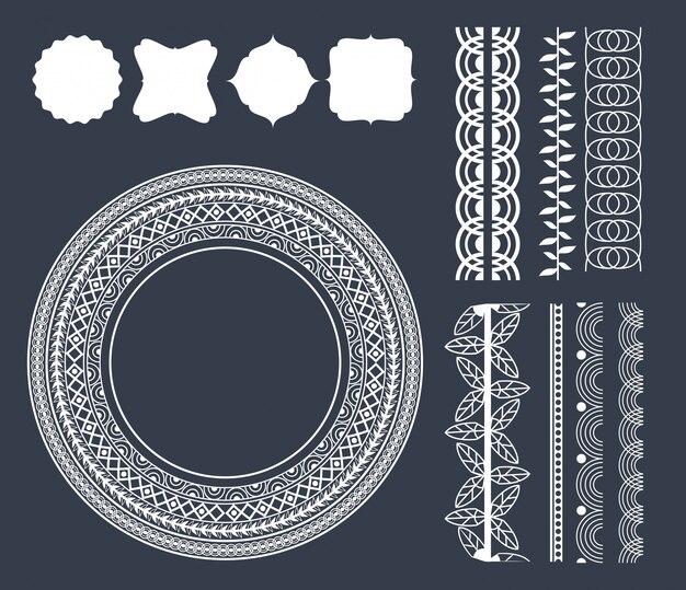 Cinta decorativa emblemas de dibujos animados.