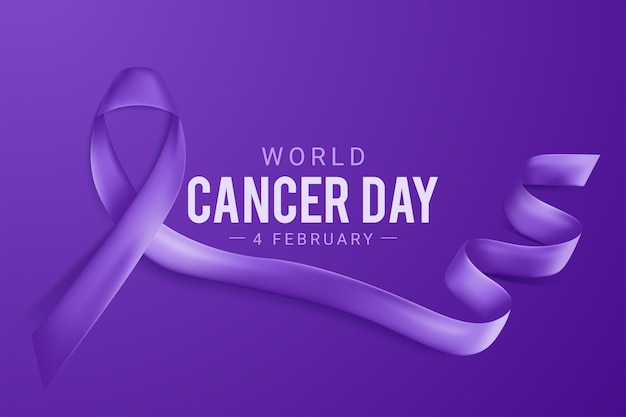 Cinta lavanda. Concepto del día mundial del cáncer