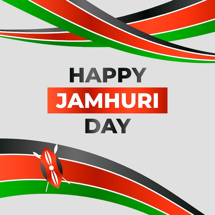 Vector gratuito cinta realista del evento del día de jamhuri