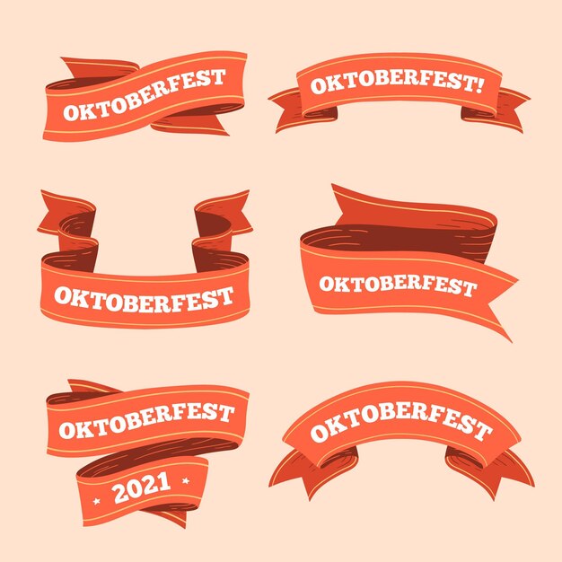 Cintas oktoberfest dibujadas a mano