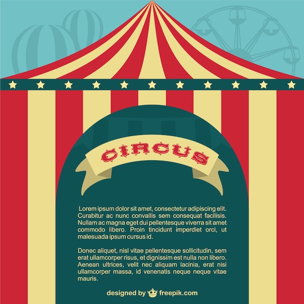 Circo poster plantilla carpa