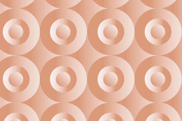 Círculo 3D patrón geométrico vector fondo naranja en estilo abstracto