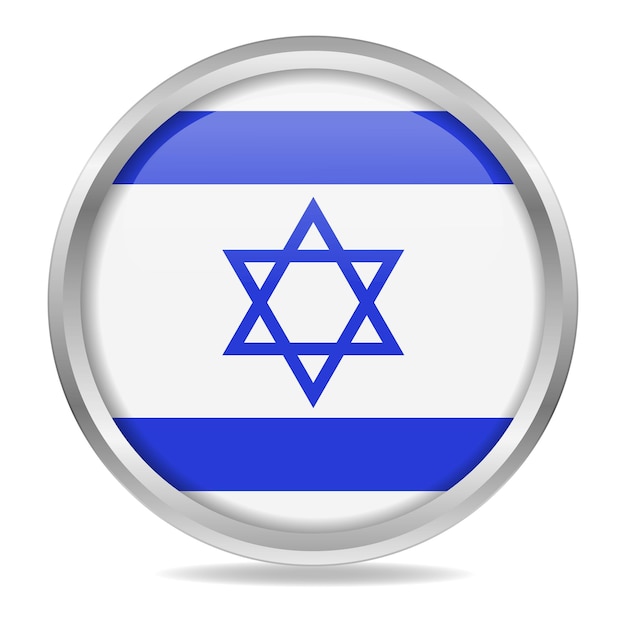 círculo de botón de gradiente de bandera de israel