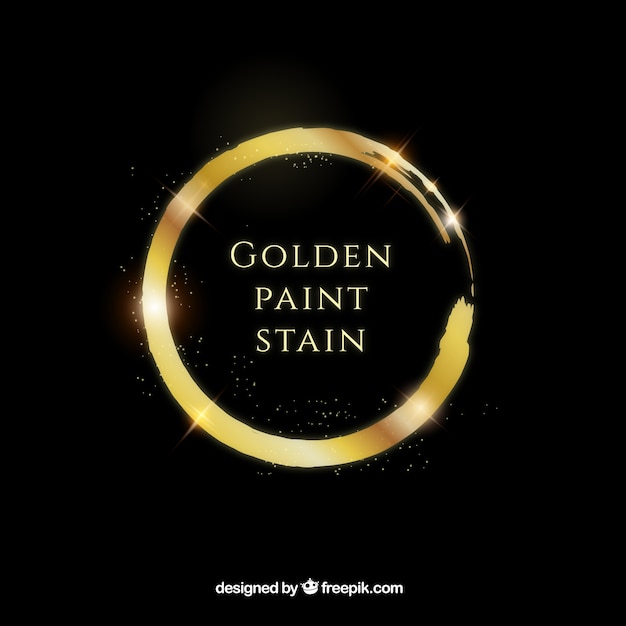Vector gratuito círculo de pintura dorada