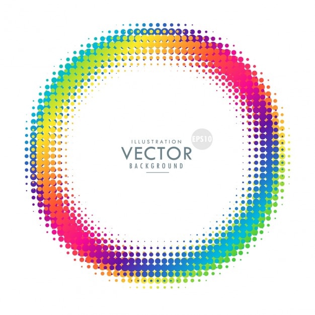 Vector gratuito círculo punteado de colores