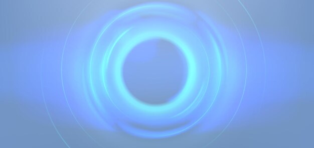 Círculos concéntricos alrededor de la esfera con luz azul