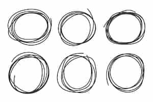 Vector gratuito círculos de garabatos vectoriales