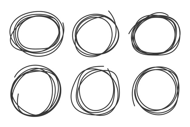 Círculos de garabatos vectoriales