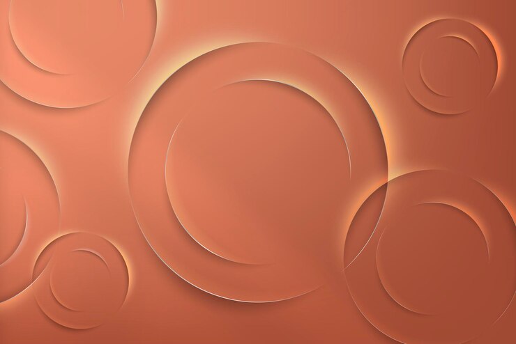 Vector gratuito círculos naranjas con fondo de patrón de sombra paralela