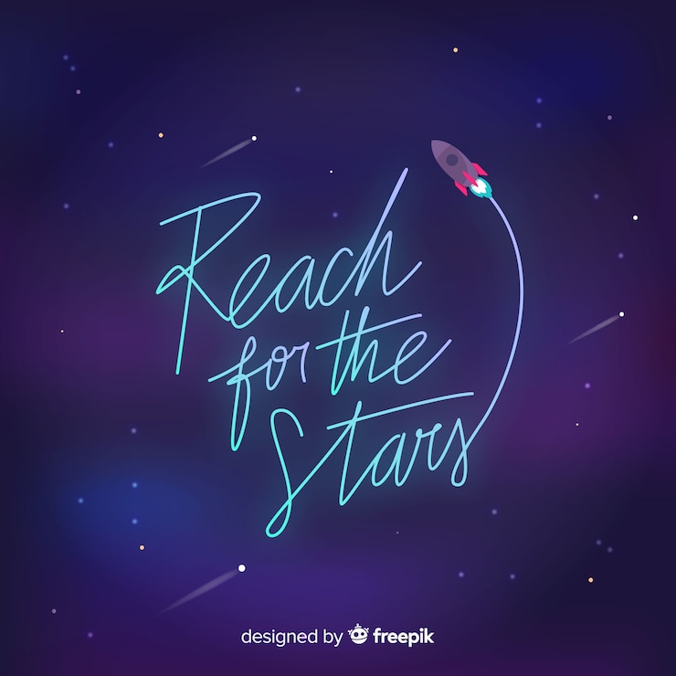 Vector gratuito cita con concepto de galaxia