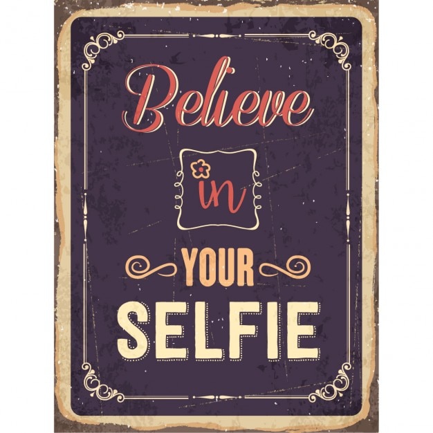 Cita sobre un cartel vintage