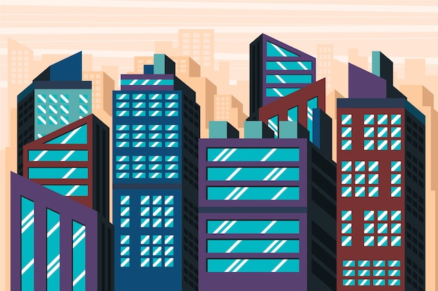 Ciudad urbana - fondo para videoconferencia