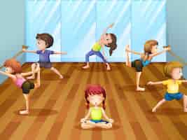 Vector gratuito clase de ballet