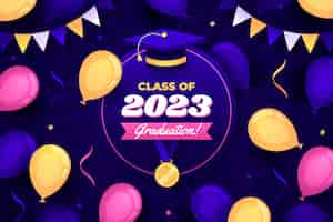 Vector gratuito clase de gradiente de fondo 2023